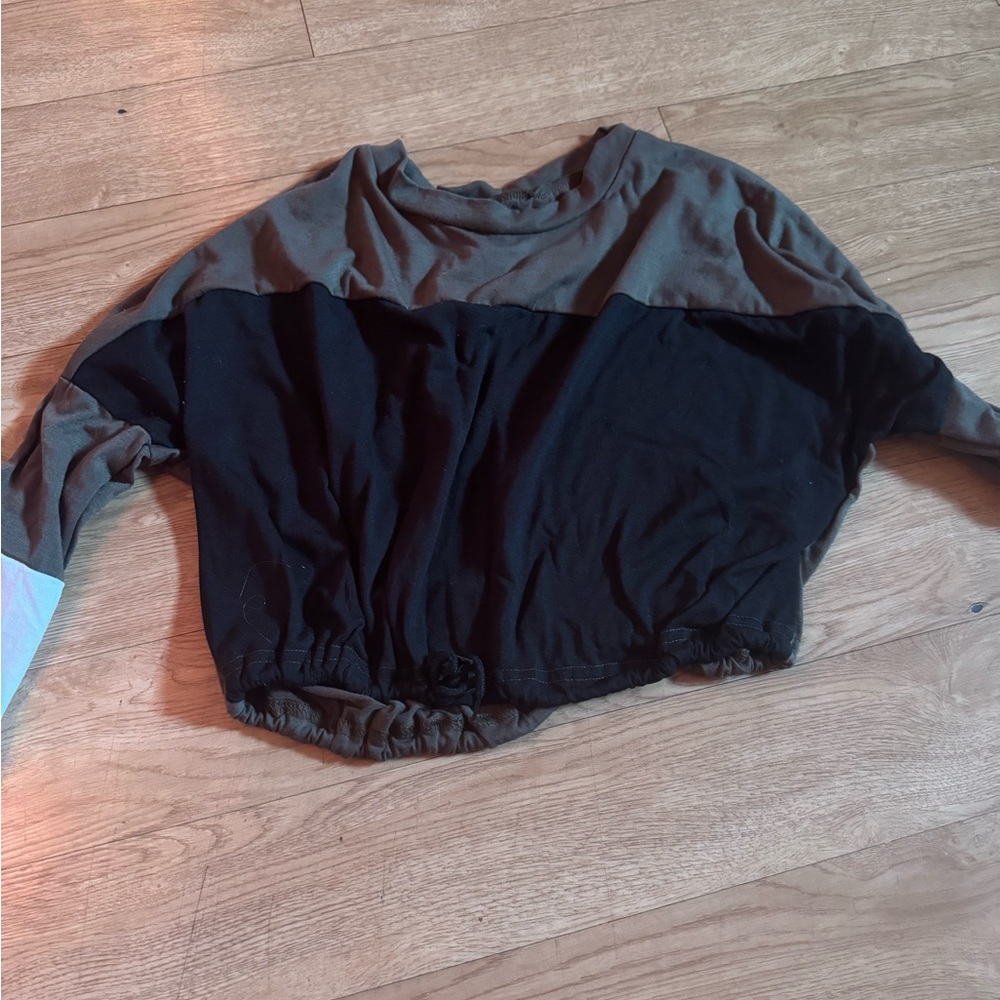 Women long sleeve crop top long sleeve
